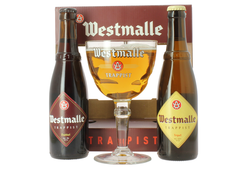 Coffrets cadeaux verre et bière - Coffret Westmalle (2 bières 1 verre)