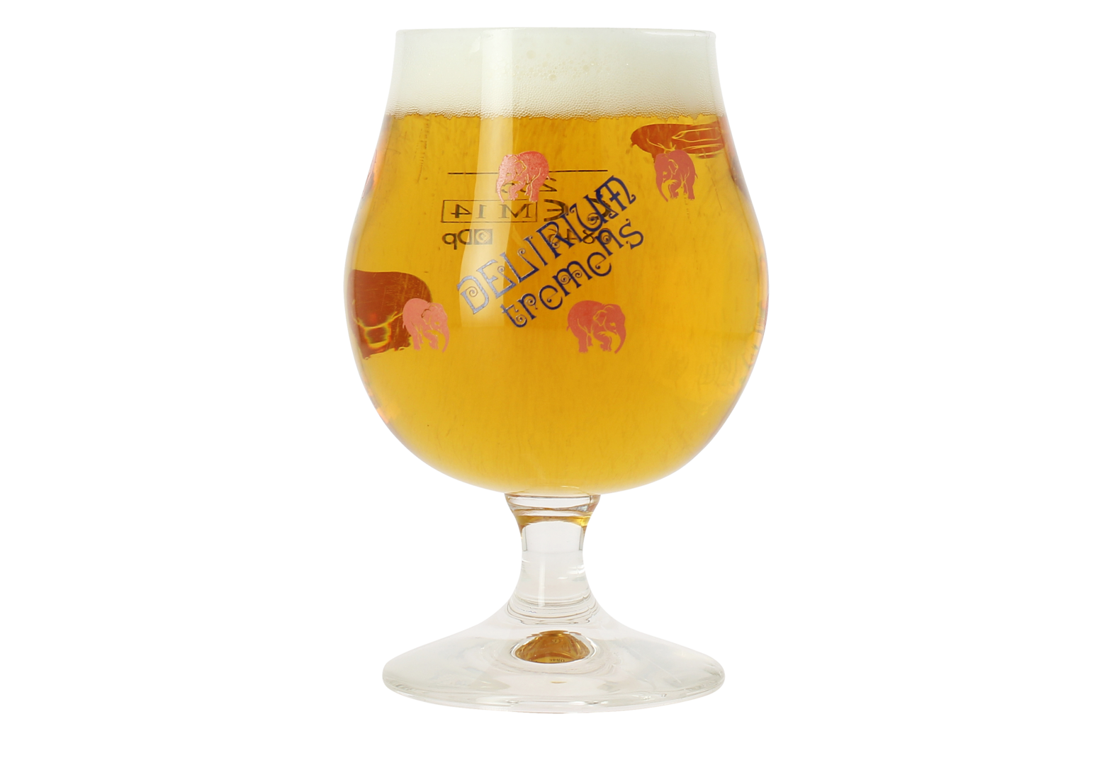 Verre à bière Delirium Tremens 25cl Bière belge Elephant Roses, delirium