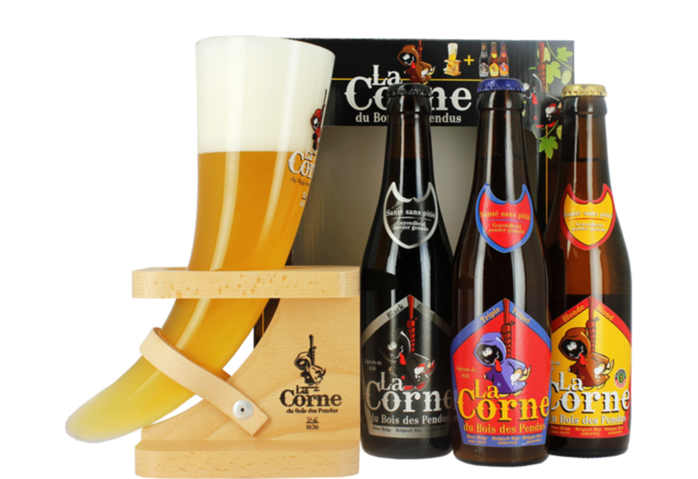 Gift box with beer and glass - Giftpack La Corne du Bois des Pendus