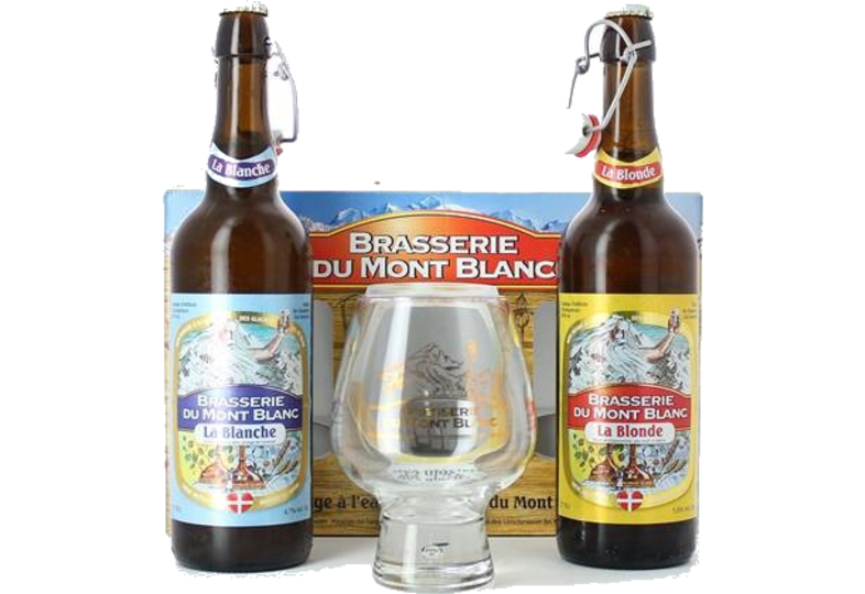 Coffrets cadeaux verre et bière - Coffret Mont Blanc