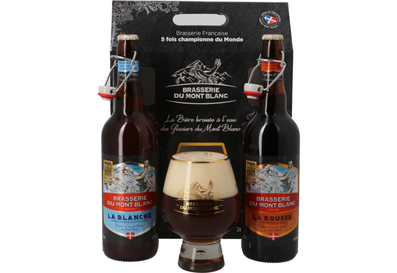Gåvoboxar med öl och glas - Brasserie Mont Blanc Gift Pack