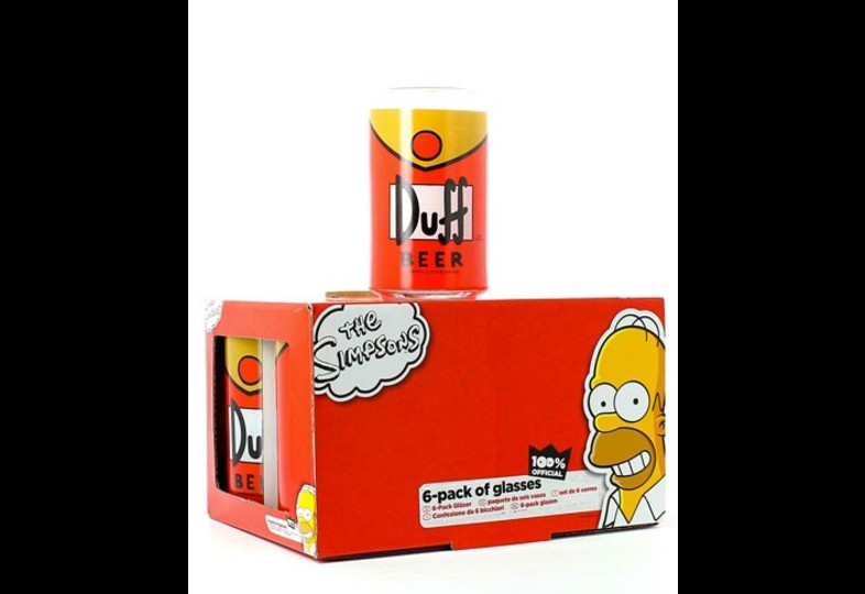 Verres à bière - 6 verres Duff Beer