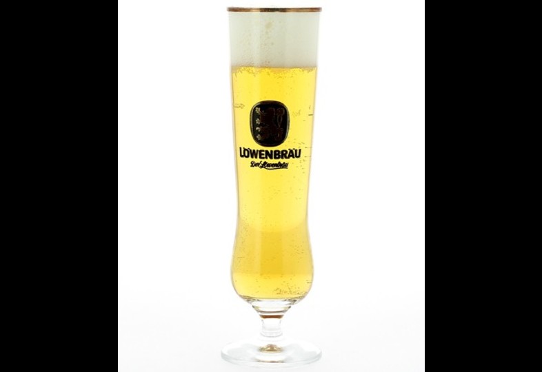 Verres à bière - Verre Lowenbräu Flûte Noir