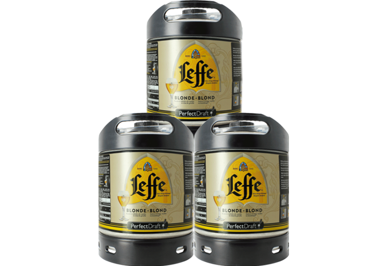 Fässer - Leffe Blonde PerfectDraft 6-litre Fass - 3-Pack