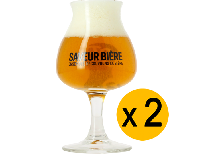 Verres à bière - Pack 2 Verres Dégustation Saveur Bière - 15 cl
