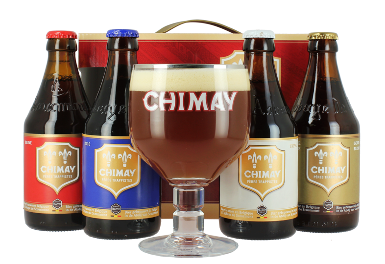 Coffrets cadeaux verre et bière - Coffret Chimay Quadrilogie (4 bières, 1 verre)