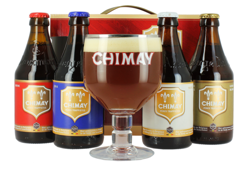 Coffrets cadeaux verre et bière - Coffret Chimay Quadrilogie (4 bières, 1 verre)