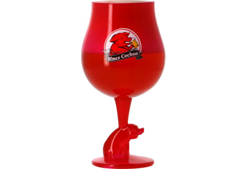 Verres à bière - Verre Rince Cochon Rouge - 50 cl