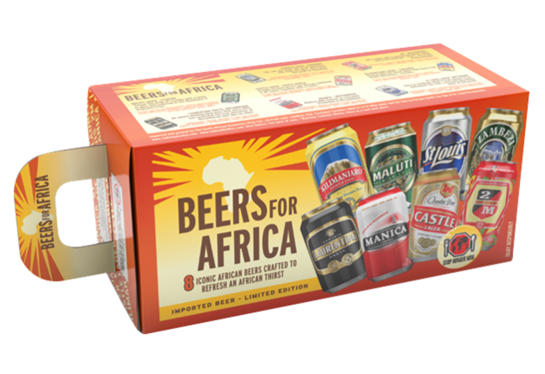 Gift box with beer and glass - Beers For Africa Gift Pack