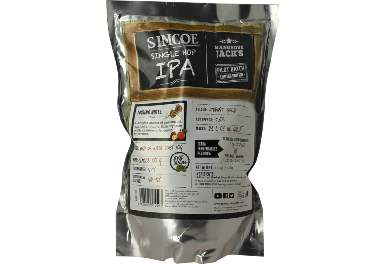 Kit ricette per tutti i grani - Kit Mangrove Jack's Simcoe single hopped IPA edizione limitata