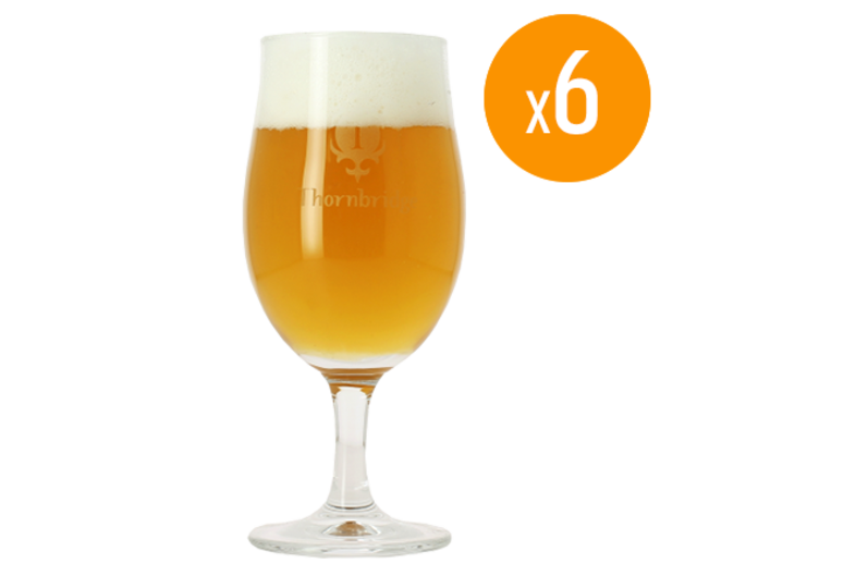 Beer glasses - Pack de 6 Verres Tulipes Thornbridge - 25 cl