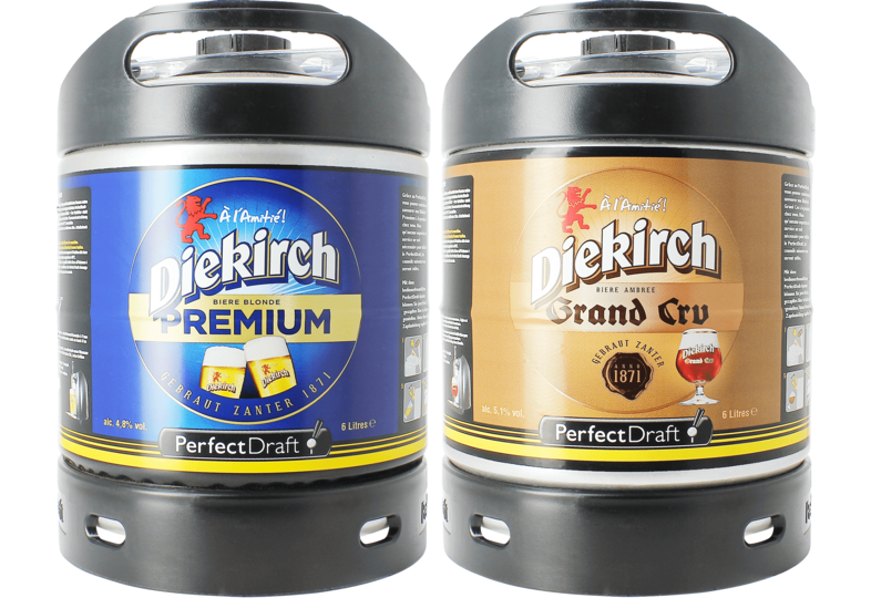 Fûts de bière - Assortiment 2 fûts 6L Diekirch Premium - Diekirch Grand Cru