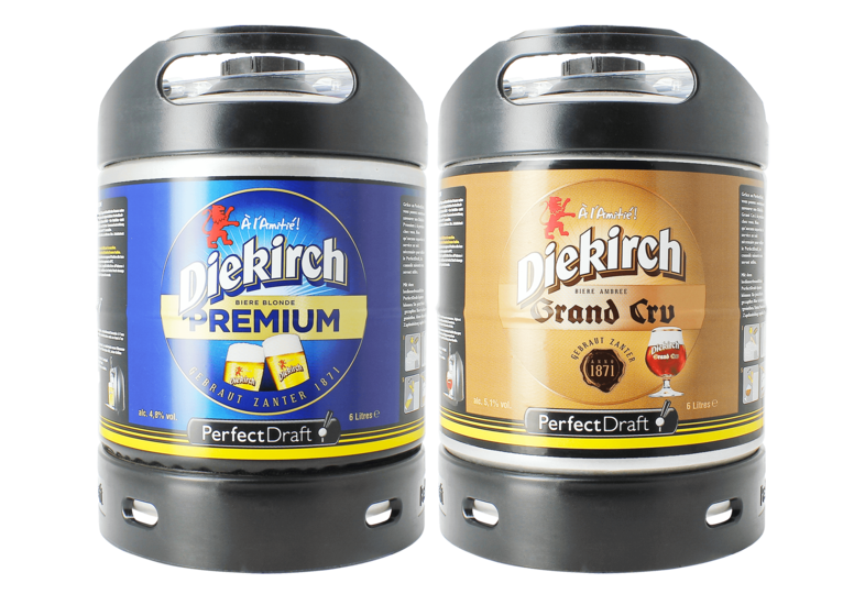 Fûts de bière - Assortiment 2 fûts 6L Diekirch Premium - Diekirch Grand Cru