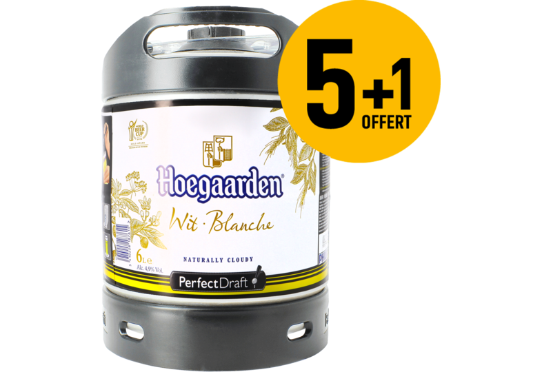 Fûts de bière - Pack 5 fûts 6L de Hoegaarden + 1 Offert