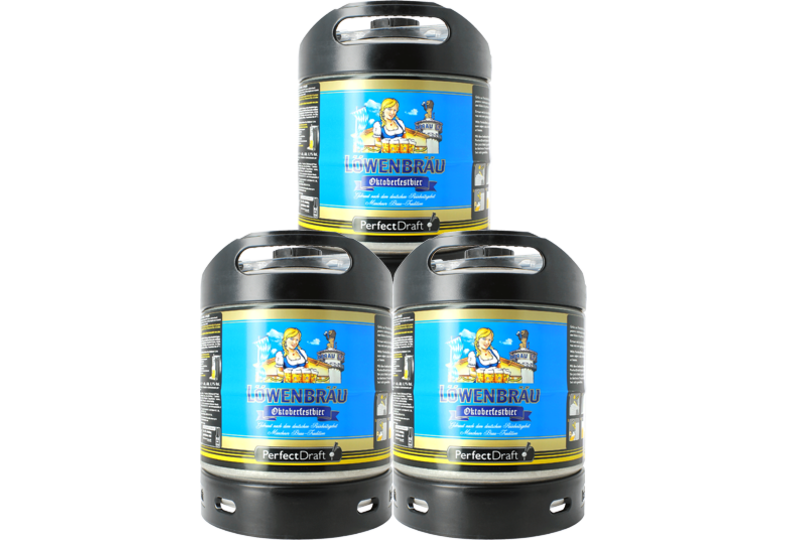 Fûts de bière - Pack 3 fûts 6L Löwenbräu Oktoberfestbier