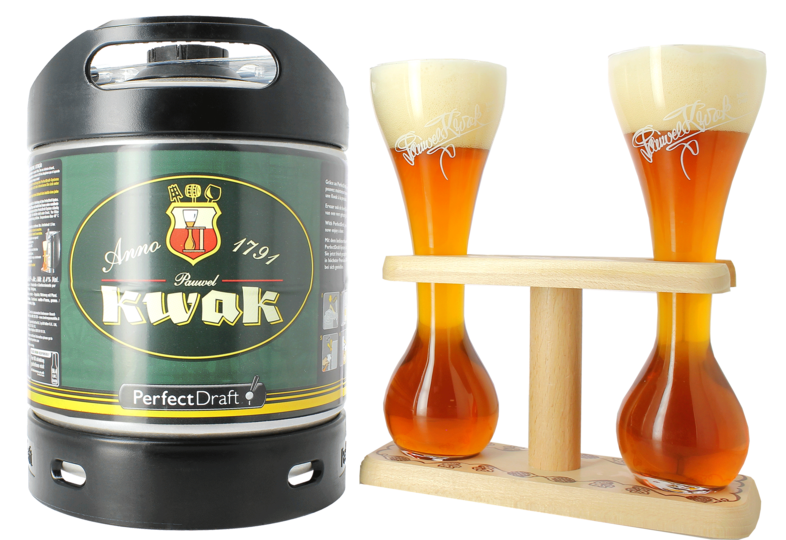 Bouteilles - Fût Kwak et son verre duo