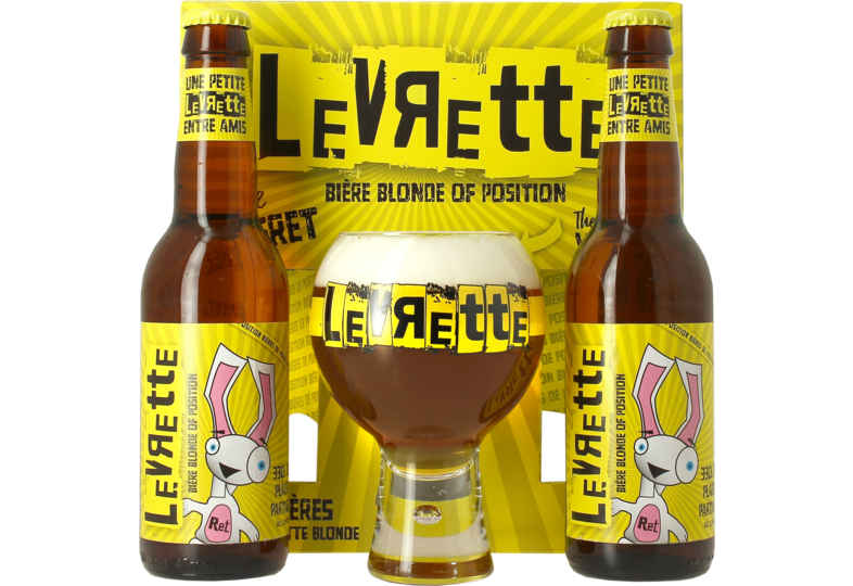 Accessoires et cadeaux - Coffret Levrette Blonde - 2 bières et 1 verre