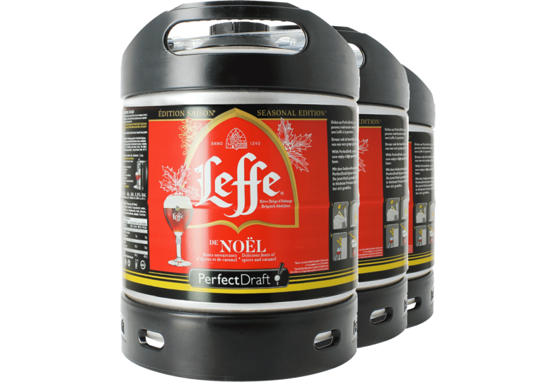 Fûts de bière - Pack 3 fûts 6L Leffe de Noel