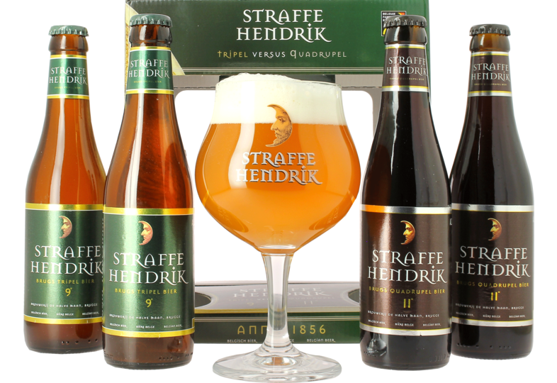 Pack regalo con cerveza y vasos - Pack de regalo Straffe Hendrik