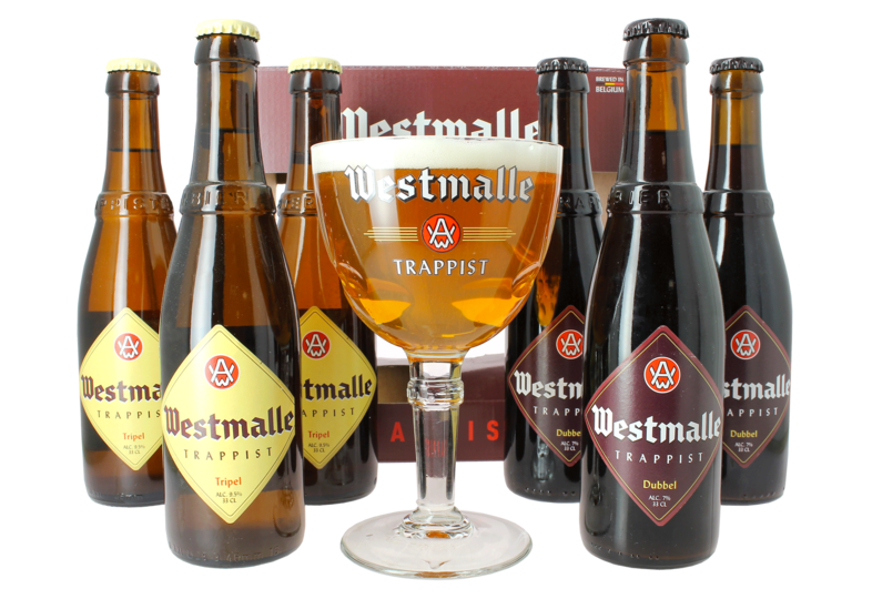 Accessori e regali - Cofanetto Westmalle Trappist - 6 birre + 1 bicchiere