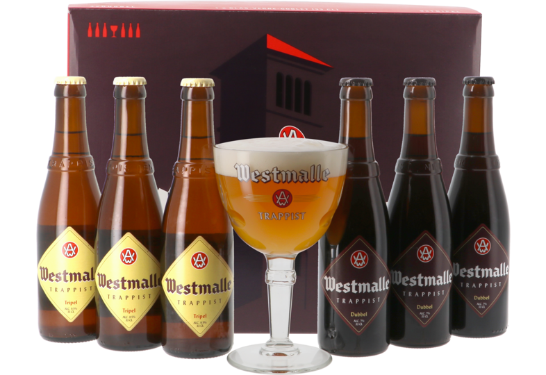 Gåvor - Coffret Westmalle - 6 bières et 1 verre