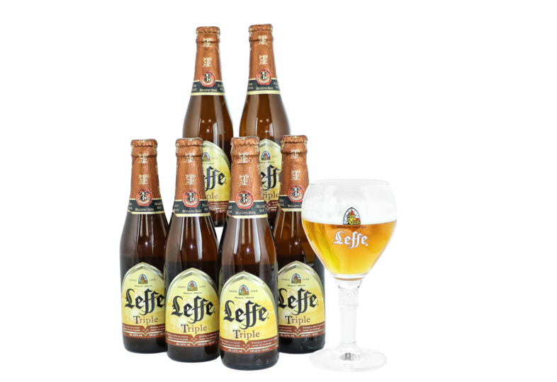 Cadeaus en accessoires - Leffe Triple 6-pack met glas