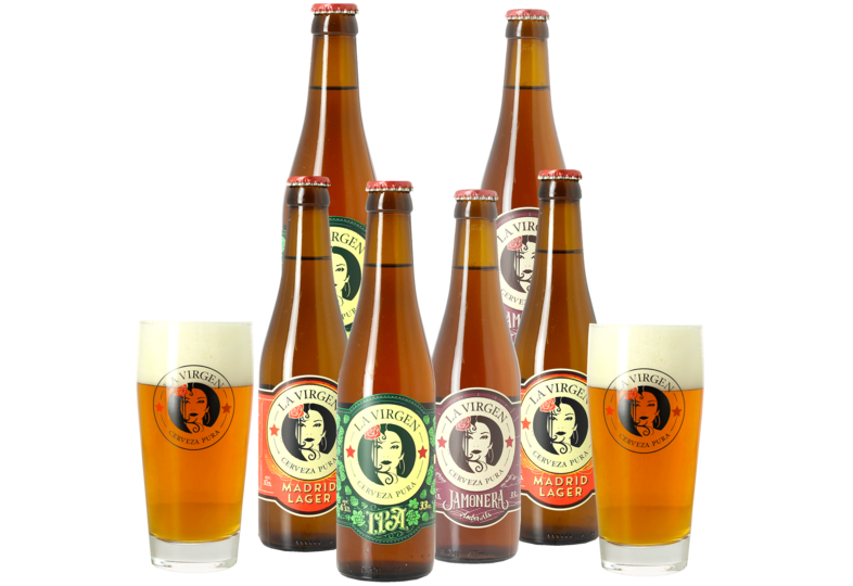 Accessori e regali - Pack La Virgen 6 birre e 2 bicchieri