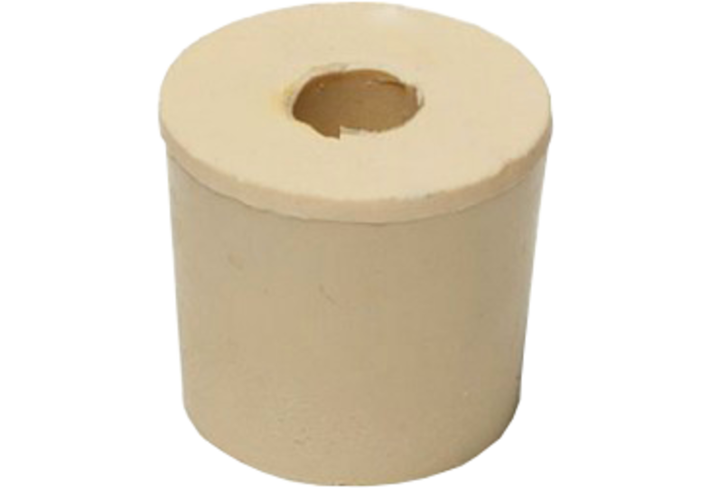 Accessoires du brasseur - Bouchon n°5 en caoutchouc percé diamètre interne 23 mm - externe 26 mm