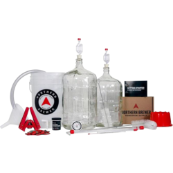 Bouteilles - Kit de démarrage Northern Brewer Deluxe en verre, vendu avec la recette de bière Chinook IPA (extrait et grains de trempage).
