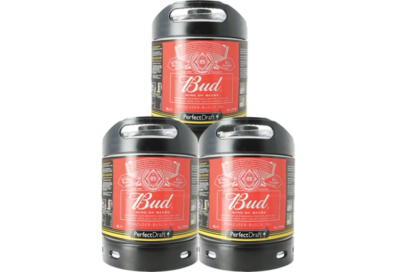 Fûts de bière - Pack 3 fûts 6L Bud