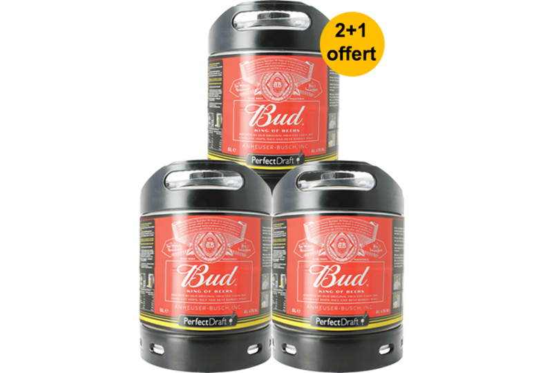 Fûts de bière - Pack 3 fûts 6L Bud