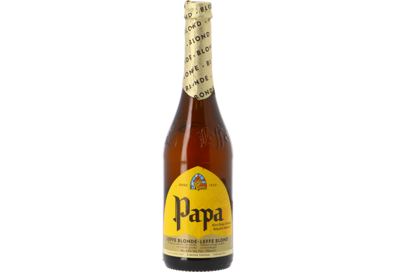 Flessen - Leffe Blond Papa 75cl - Sinterklaas - Kerst cadeau