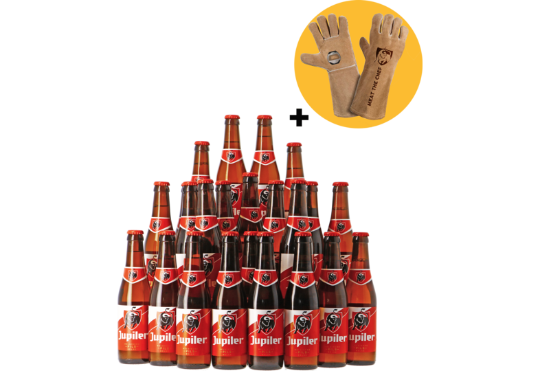 Cadeaus en accessoires - Jupiler 24 Pack met gratis flesopener BBQ-handschoen met flesopener