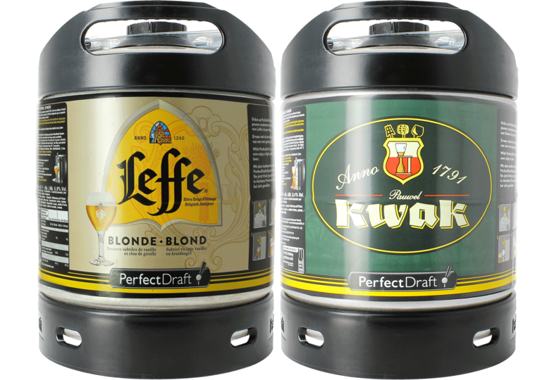Fûts de bière - Pack 2 fûts 6L : Leffe Blonde/Kwak