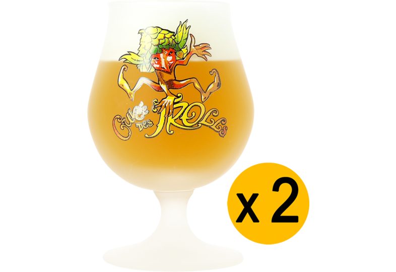 Beer glasses - 2 Cuvée des Trolls 25 cl glasses