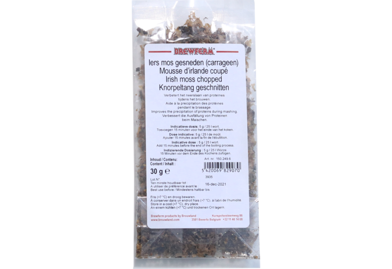 Additifs de brassage - Lichen carraghen coupé / Mousse Irlandaise - 30 g