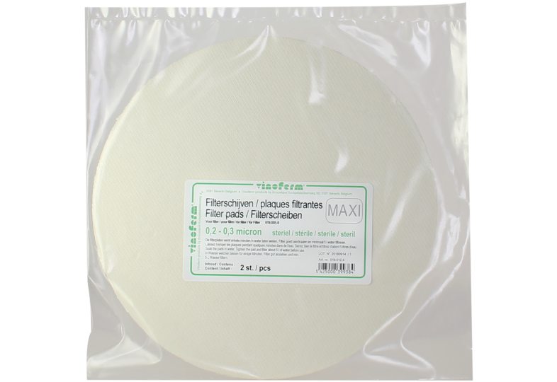 Accessoires du brasseur - 2 filtre-plaques "stérile" - Vinoferm pour filtre à pression 11 L