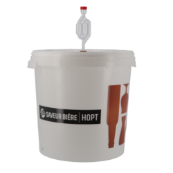 Accessoires du brasseur - Seau de fermentation gradué 30L Saveur-Bière sans robinet avec couvercle perforé