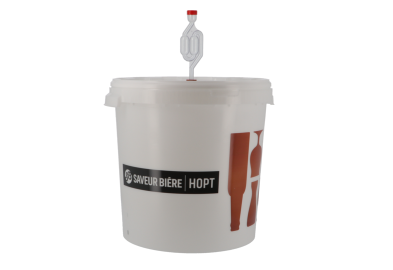 Accessoires du brasseur - Seau de fermentation gradué 30L Saveur-Bière sans robinet avec couvercle perforé