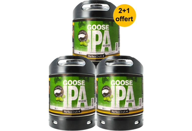 Fûts de bière - Pack 3 fûts 6L Goose Island IPA