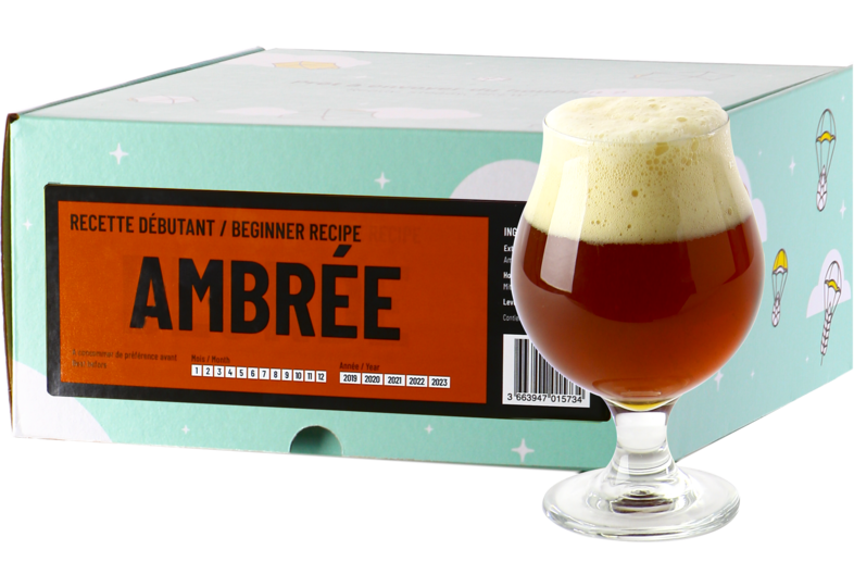 Kit à bière tout grain - Recette Bière Ambrée - Recharge pour Beer Kit Débutant