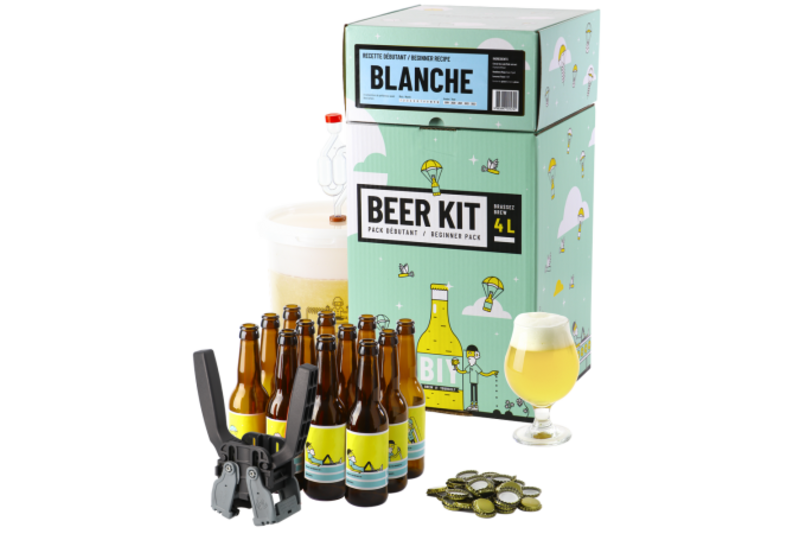 Kit de bière tout grain - Beer Kit Débutant, je brasse et j'embouteille une bière blanche