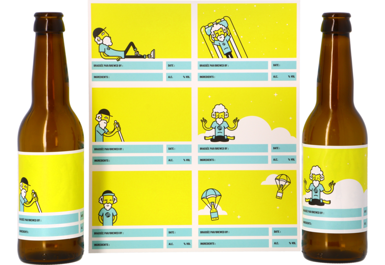 Kit à bière tout grain - Étiquettes autocollantes pour personnaliser sa bière
