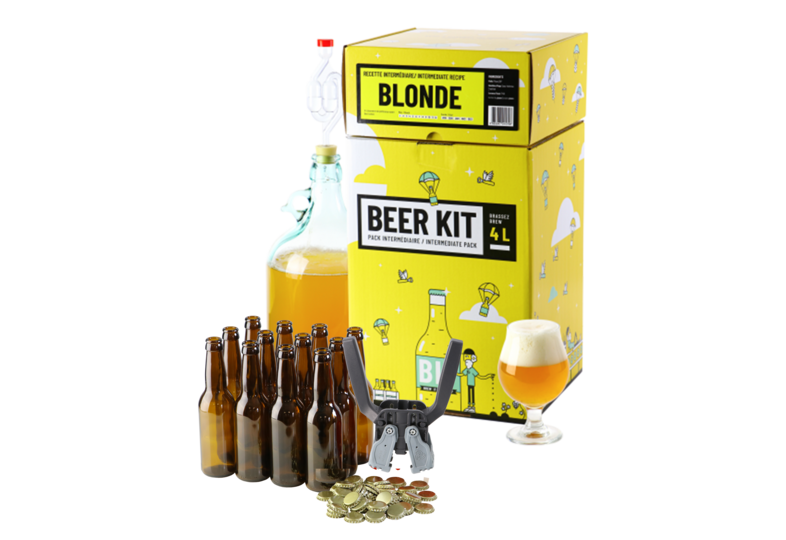 Kit à bière tout grain - Beer Kit Intermédiaire Complet Bière Blonde