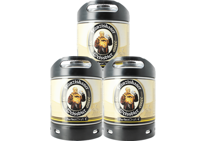 Fûts de bière - Pack 3 fûts 6L Franziskaner Weissbier