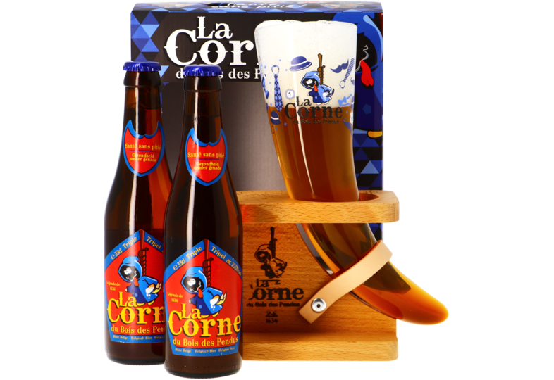 Accessoires et cadeaux - Coffret La Corne du Bois des Pendus - 2 bières et 1 verre
