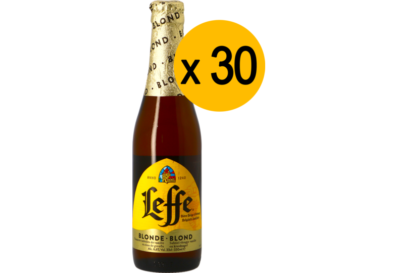 Accessoires et cadeaux - Pack 30 Leffe Blonde