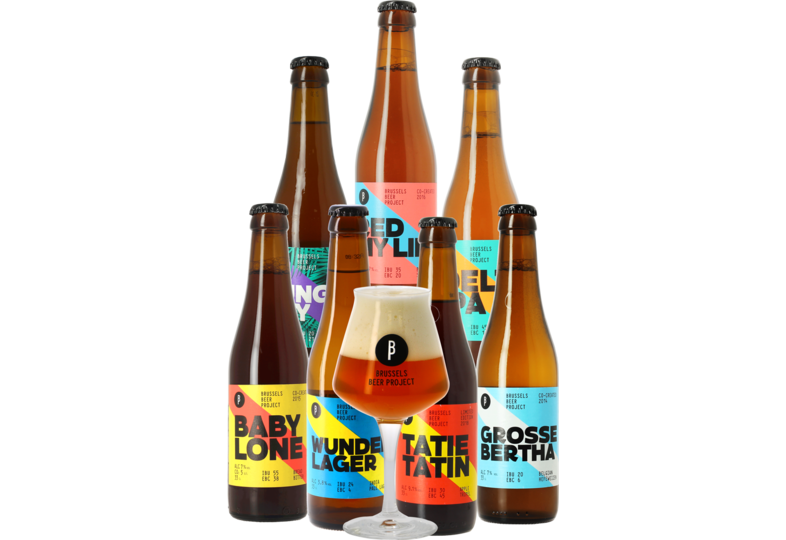 Accessoires et cadeaux - Pack Brussels Beer Project - 7 bières + 1 verre