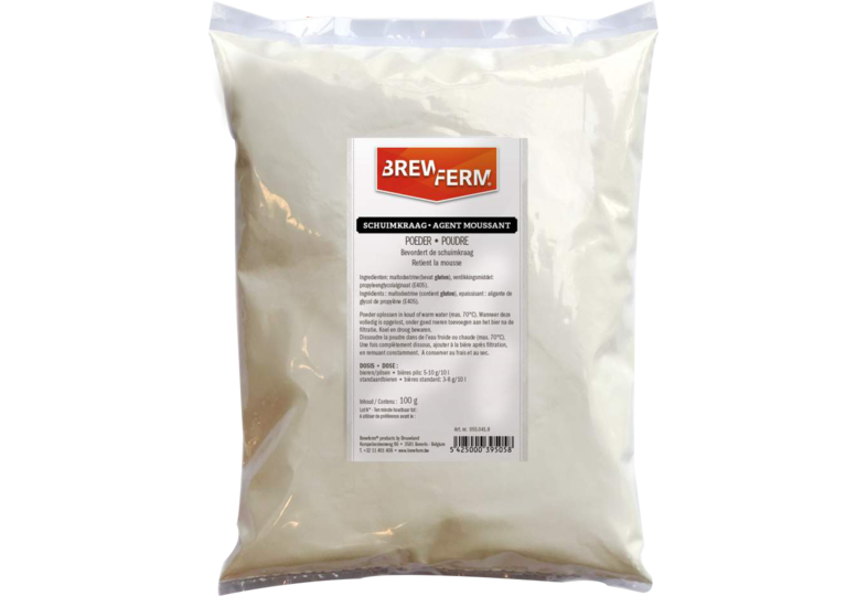 Additifs de brassage - brewferm agent moussant en poudre - 100 g
