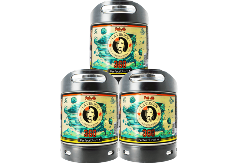 Fûts de bière - Pack 3 Fûts 6L La Virgen 360